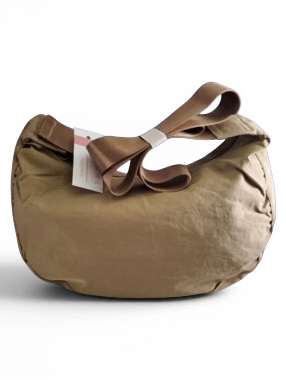 Medium Nylon Crescent Crossbody Bag